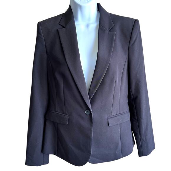 Worthington Womens Single Button Blazer Black Size 6 NWT Interview Work Outfit - Picture 1 of 6